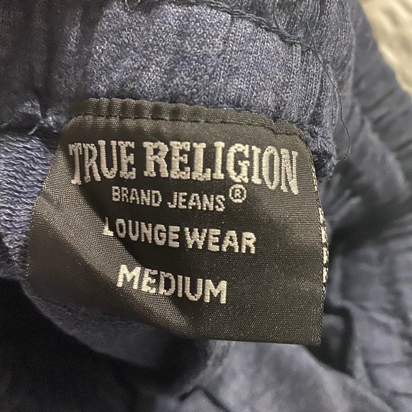 True Religion Mens Blue Buddha Print Loungewear Sweat Shorts Size S M XL - Picture 5 of 7